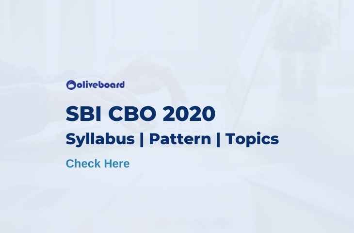 SBI CBO 2020 Syllabus Pattern Topics