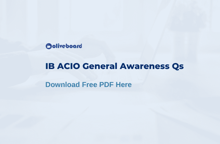 IB ACIO General Awareness PDF