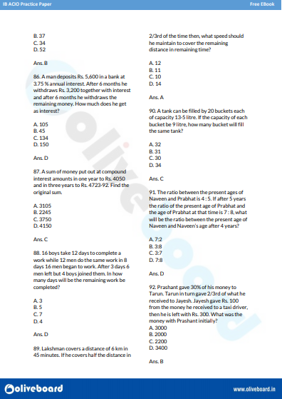 IB ACIO PRACTICE PAPER