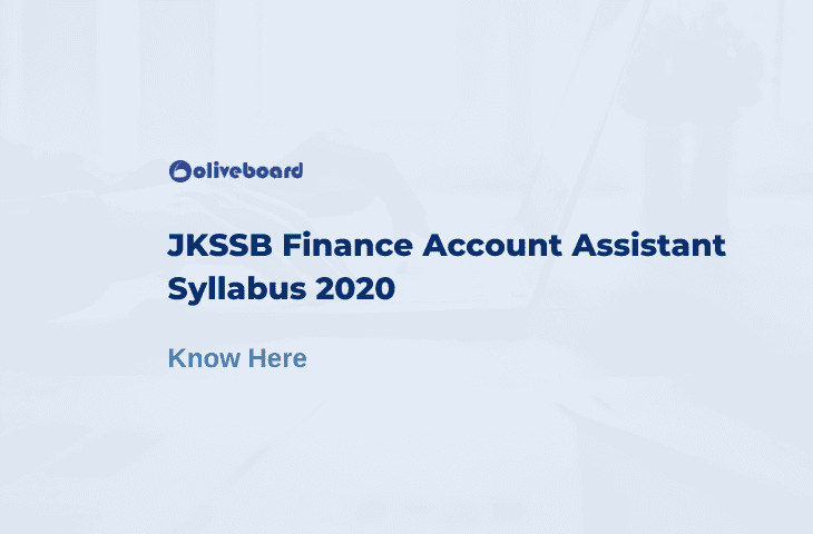 JKSSB Finance Account Assistant Syllabus