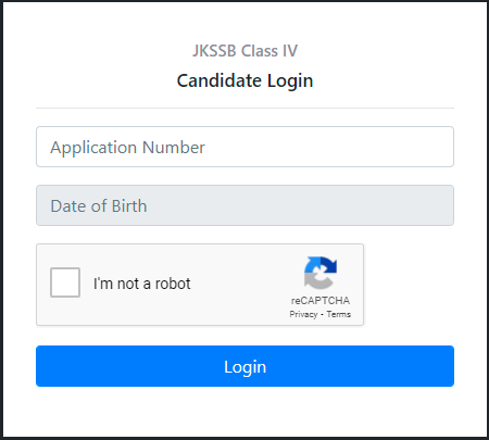 JKSSB Class IV Admit Card