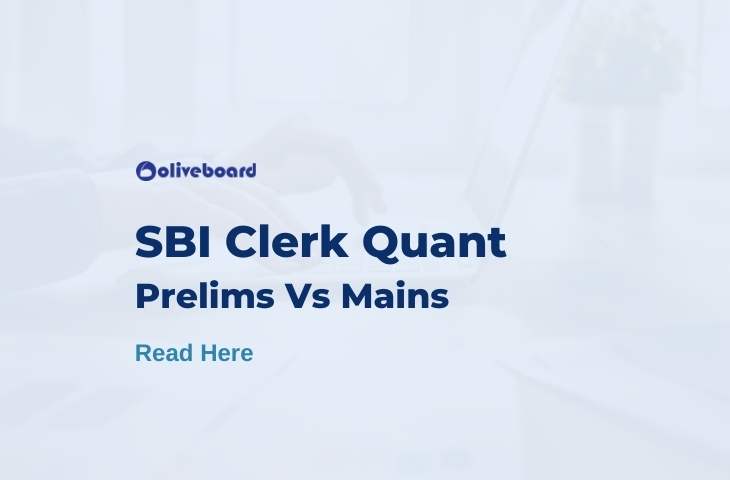 SBI Clerk Pre Quant Vs Mains Quant