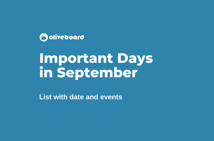 Important Days In September List With Date And Events