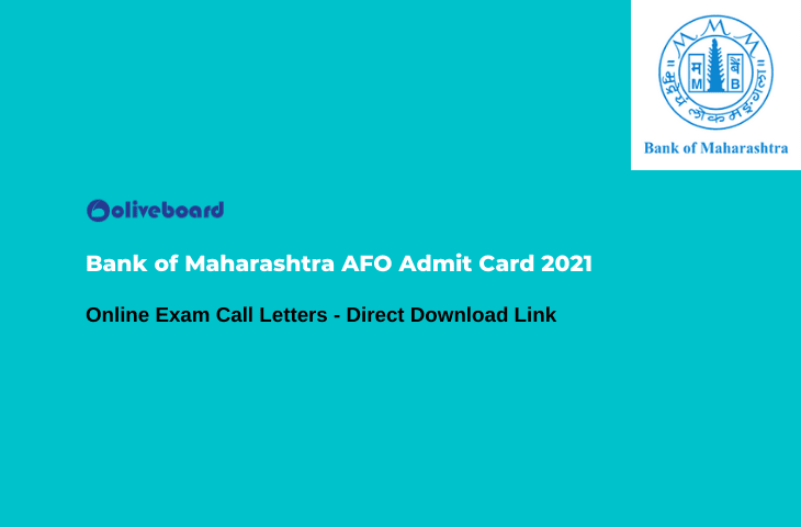 bank of maharashtra afo admit card