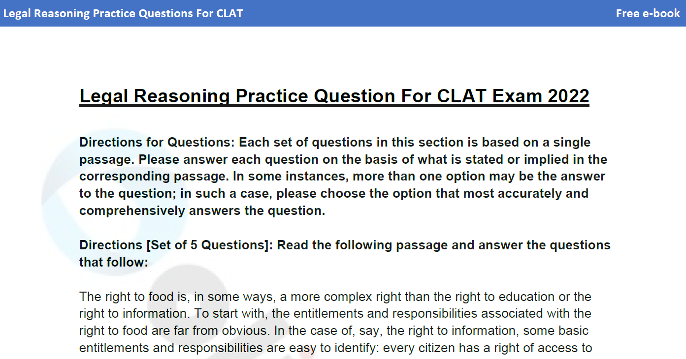 clat reasoning