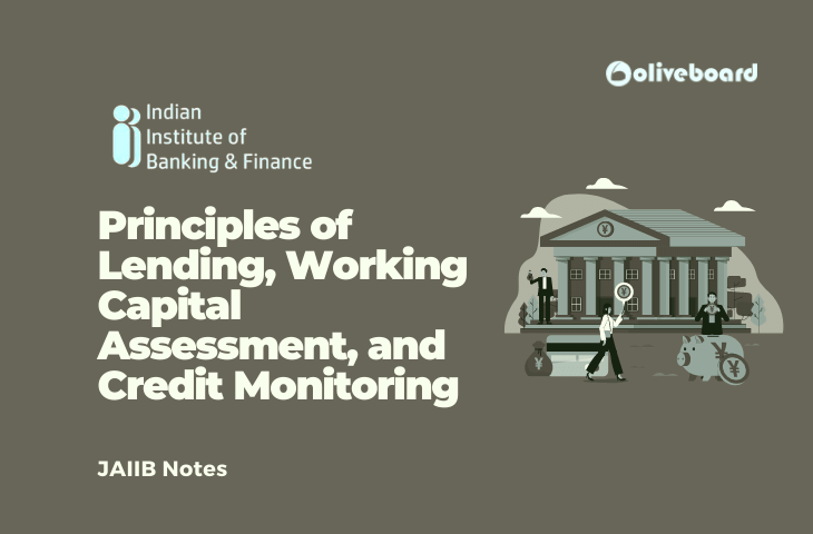 Principles of Lending, Working Capital Assessment, and Credit Monitoring
