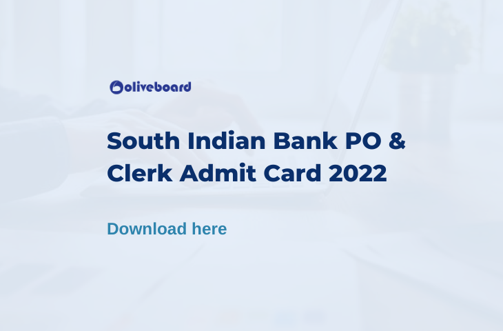 South Indian Bank Po & Clerk Admit Card 2022