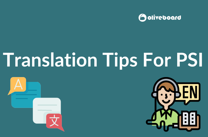 Translation tips for PSI exam