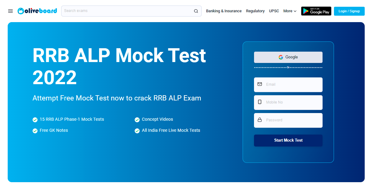 SSC and Railways Preparation - RRB ALP