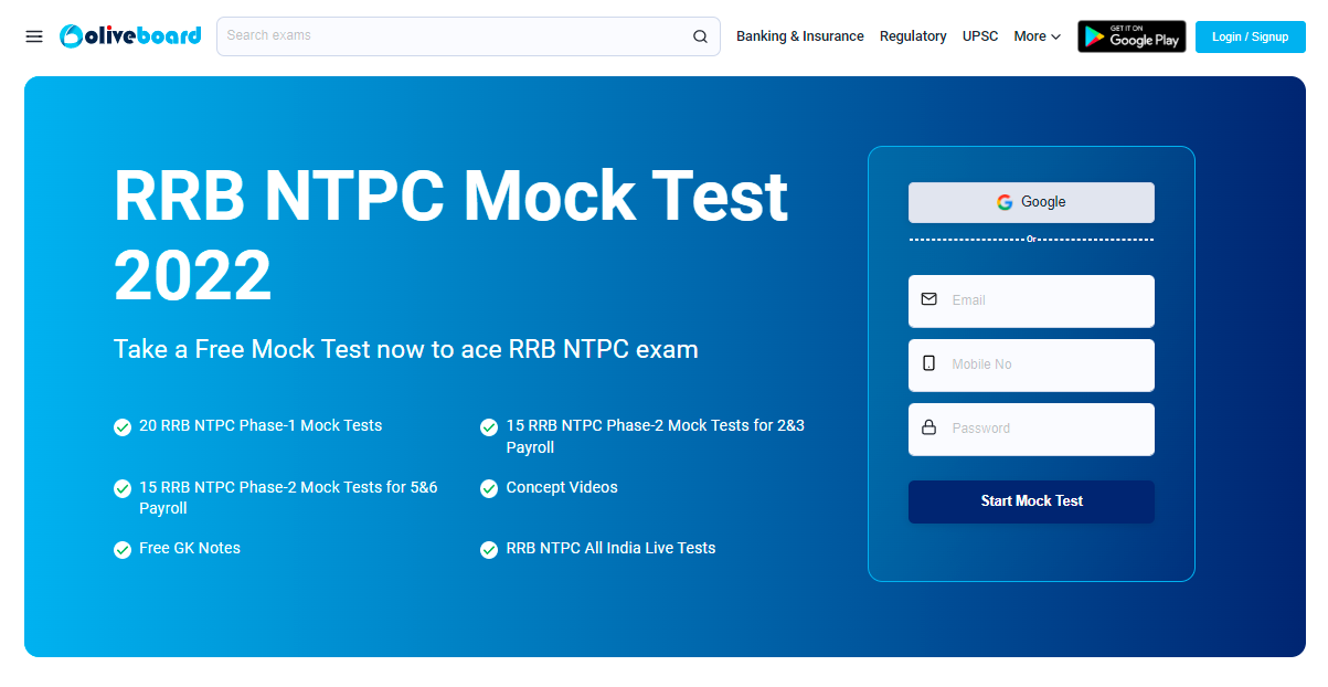 SSC and Railways Preparation - RRB NTPC