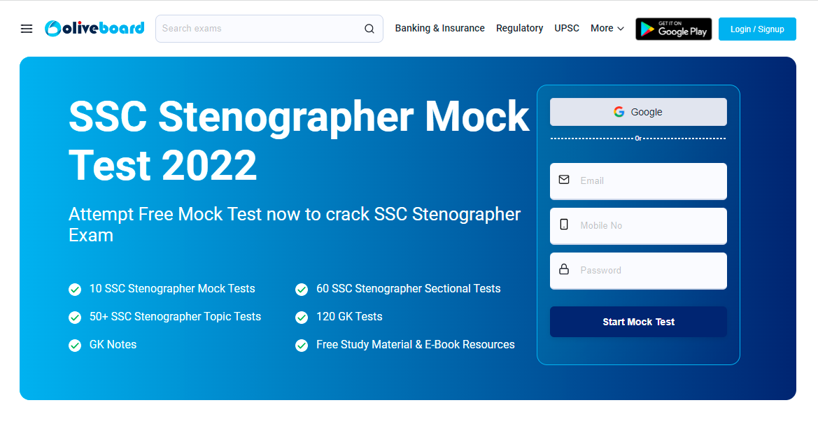 SSC and Railways Preparation - SSC Stenographer