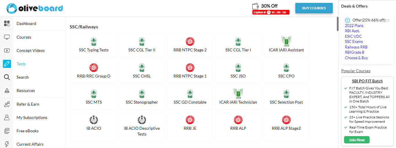 ssc typing tests