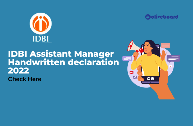 IDBI Assistant Manager Handwritten declaration