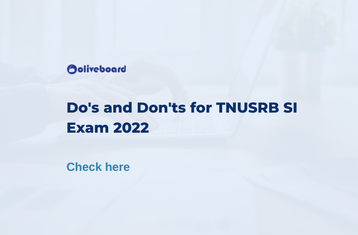 Do's and Don'ts for TNUSRB SI Exam