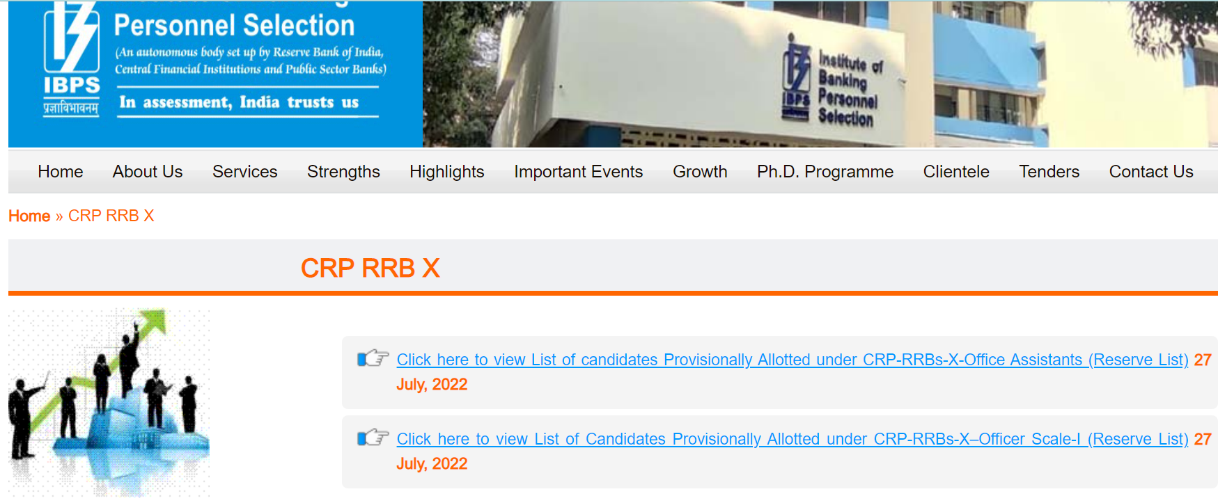 IBPS RRB Provisional allotment list