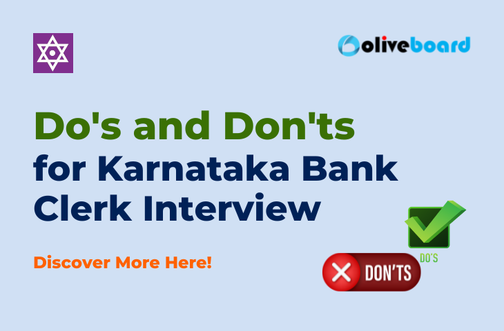 Do’s and Don’ts for Karnataka Bank Clerk Interview