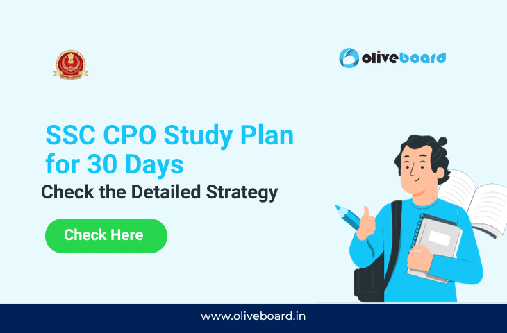 SSC CPO Study Plan for 30 Days