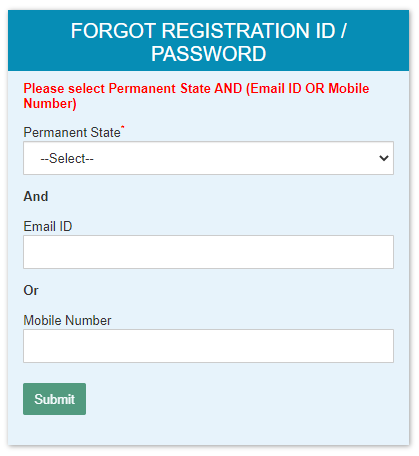 Forgot SSC CGL Registration number
Forgot SSC CGL Password