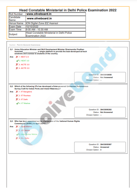 Delhi Police Constable PDF