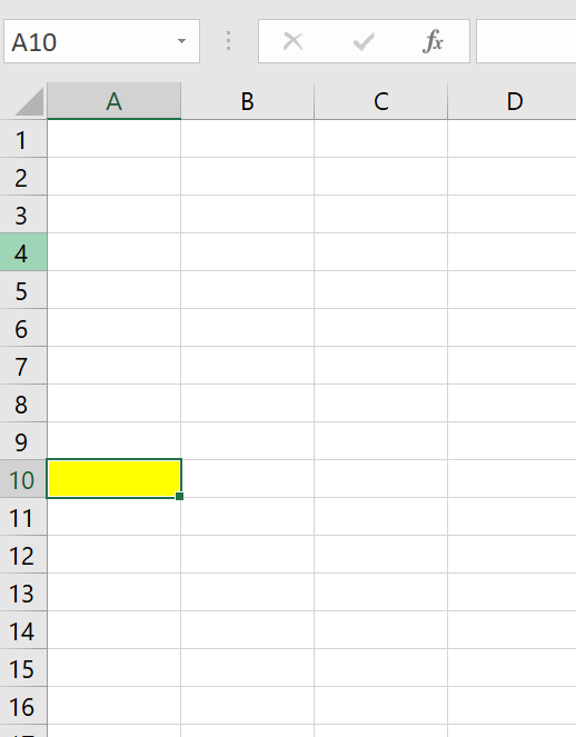Microsoft Excel Cell address