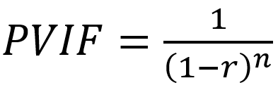 formula for present value interest factor