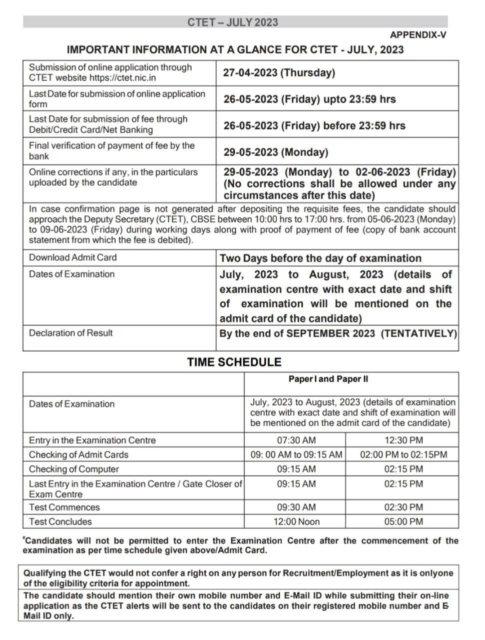 board university name in ctet form 2023