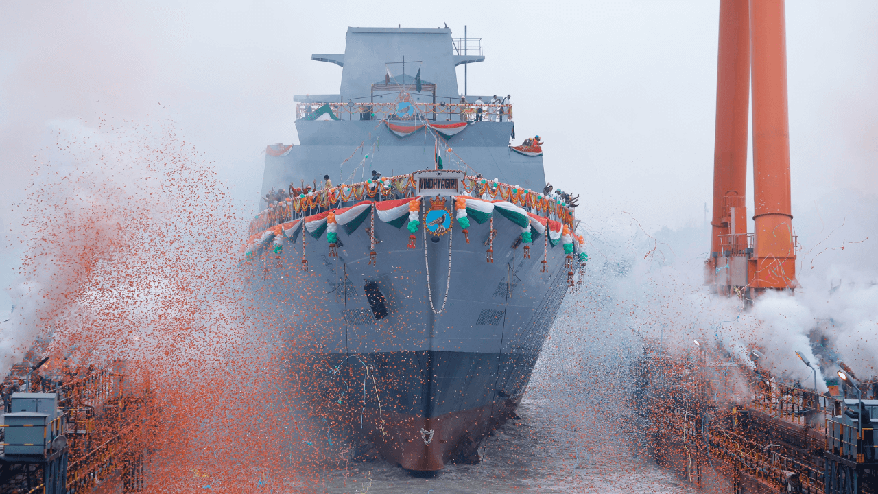 Launch of Vindhyagiri, a Project 17A Frigate