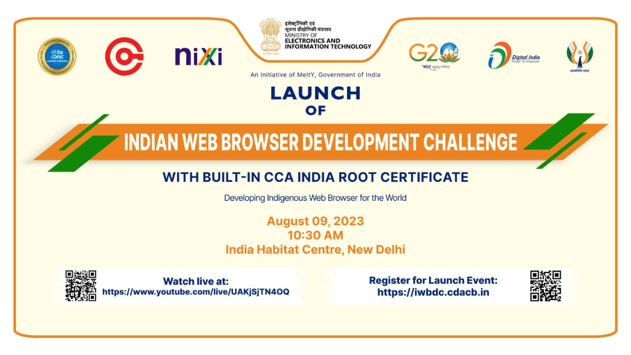 MeitY Launched Indian Web Browser Development Challenge (IWBDC)