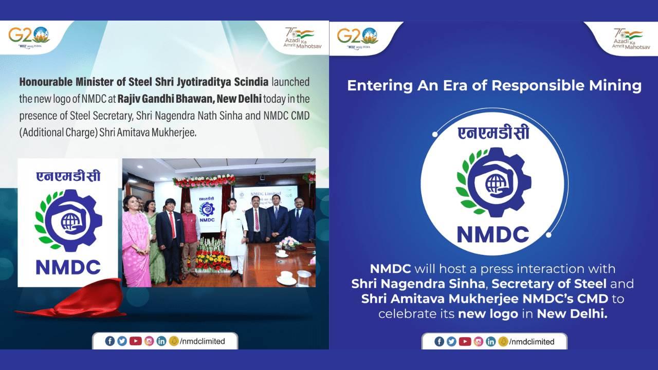 Union Minister Jyotiraditya Scindia Unveils the New Logo of NMDC