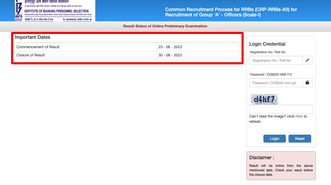 IBPS RRB PO Prelims Result 2023