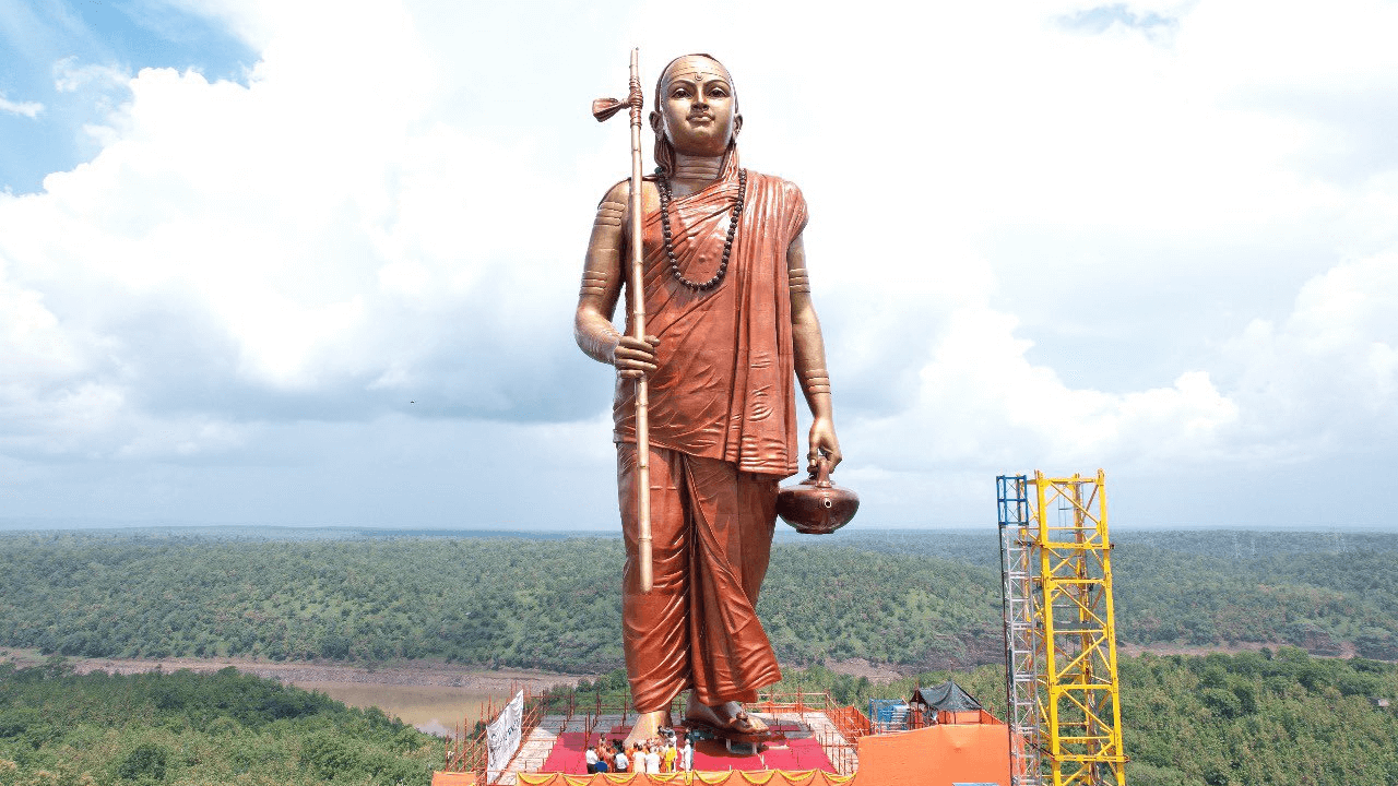 108-ft Adi Shankaracharya Statue in Omkareshwar Unveiled