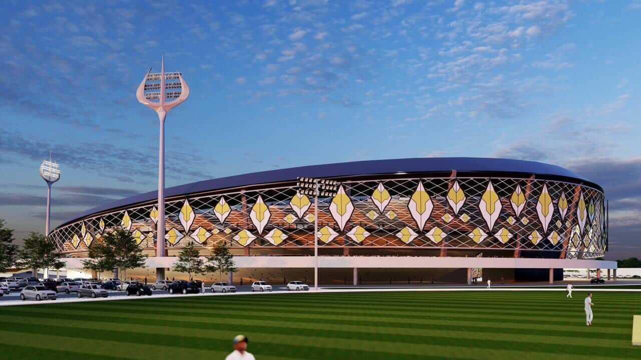 Design of the International Cricket Stadium Inspired by Lord Mahadev