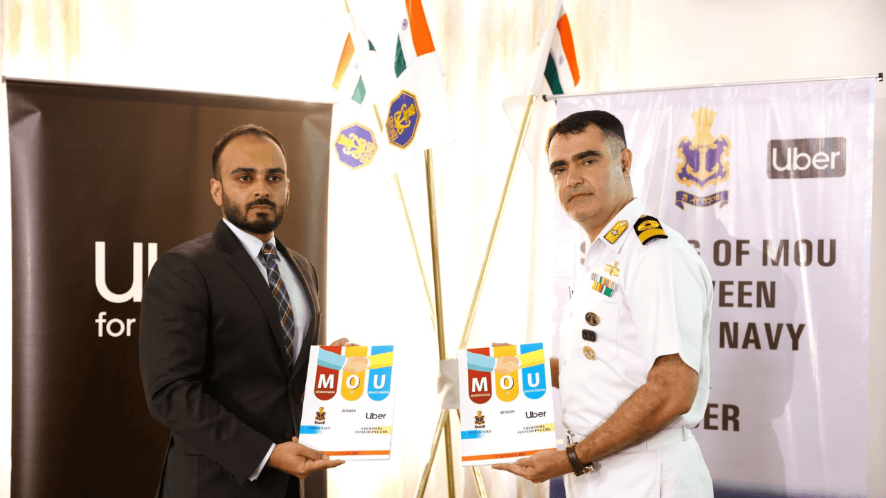 MoU Signed Between the Indian Navy and Uber