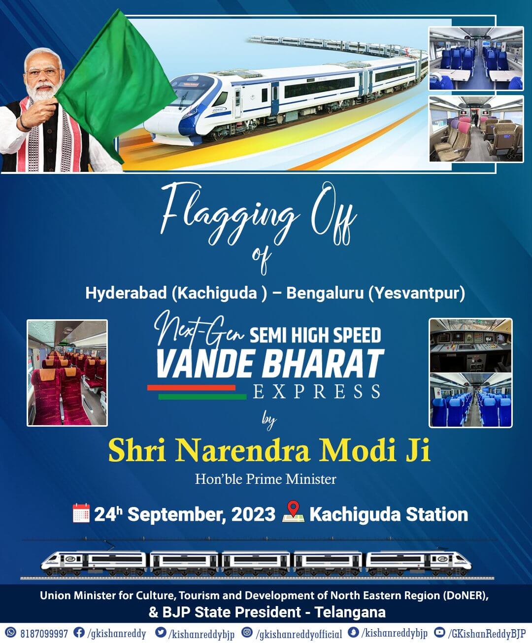 PM Modi to Flag off 9 Vande Bharat Express Trains on 24th September