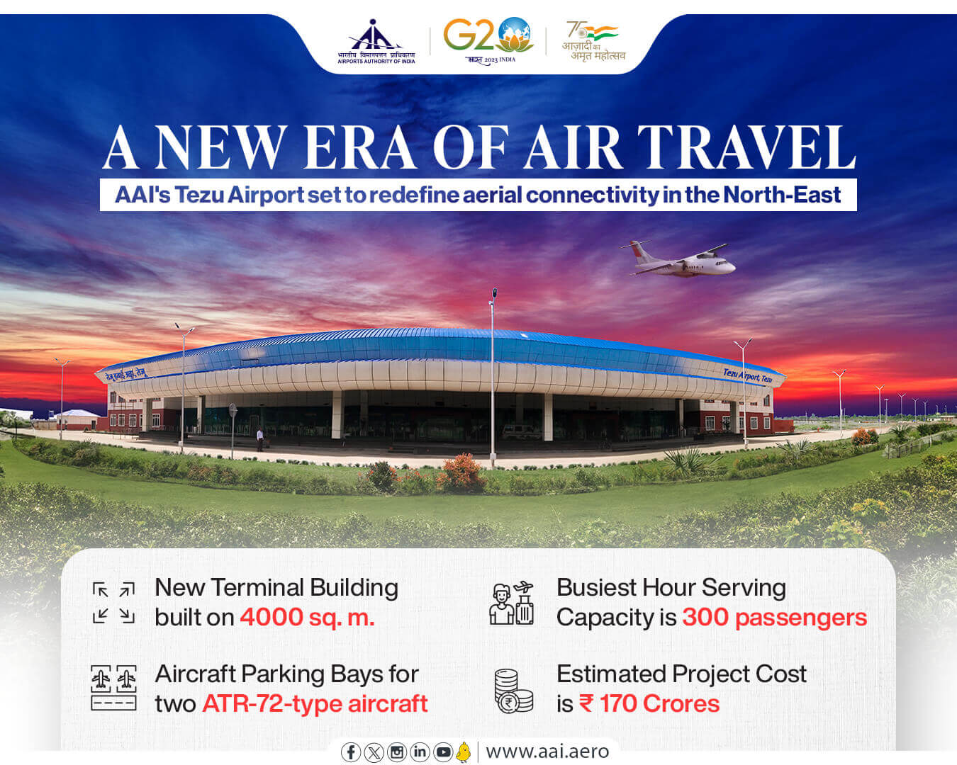 Shri Jyotiraditya M Scindia to inaugurate new infrastructure at Tezu airport on 24th September 2023