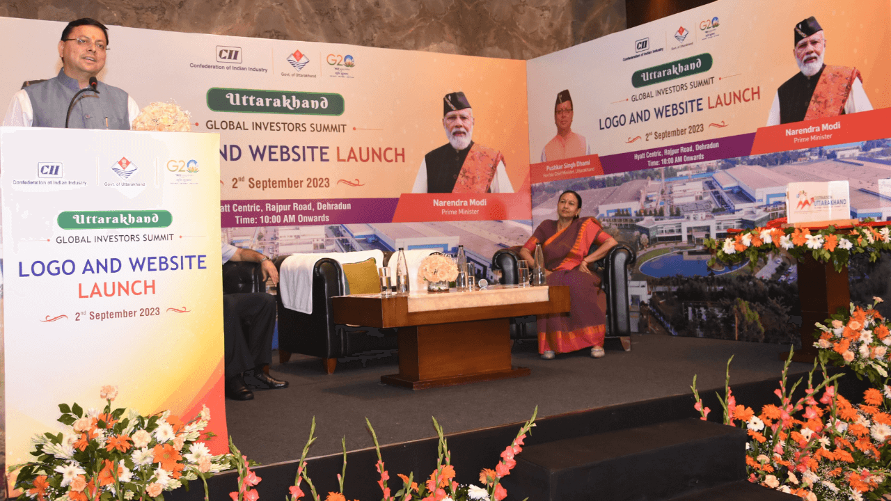 Uttarakhand CM Releases Logo, Website Of Global Investors Summit