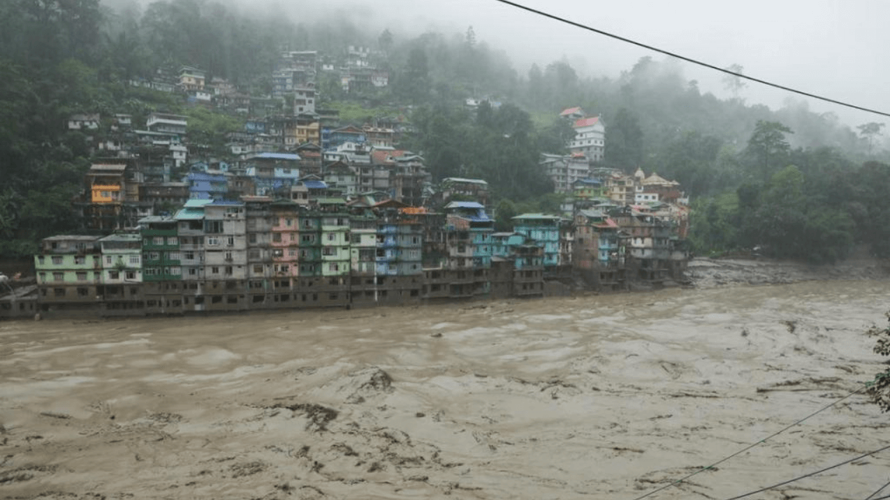 Glacial Lake Outburst Flood (GLOF) in Sikkim Causes Devastation