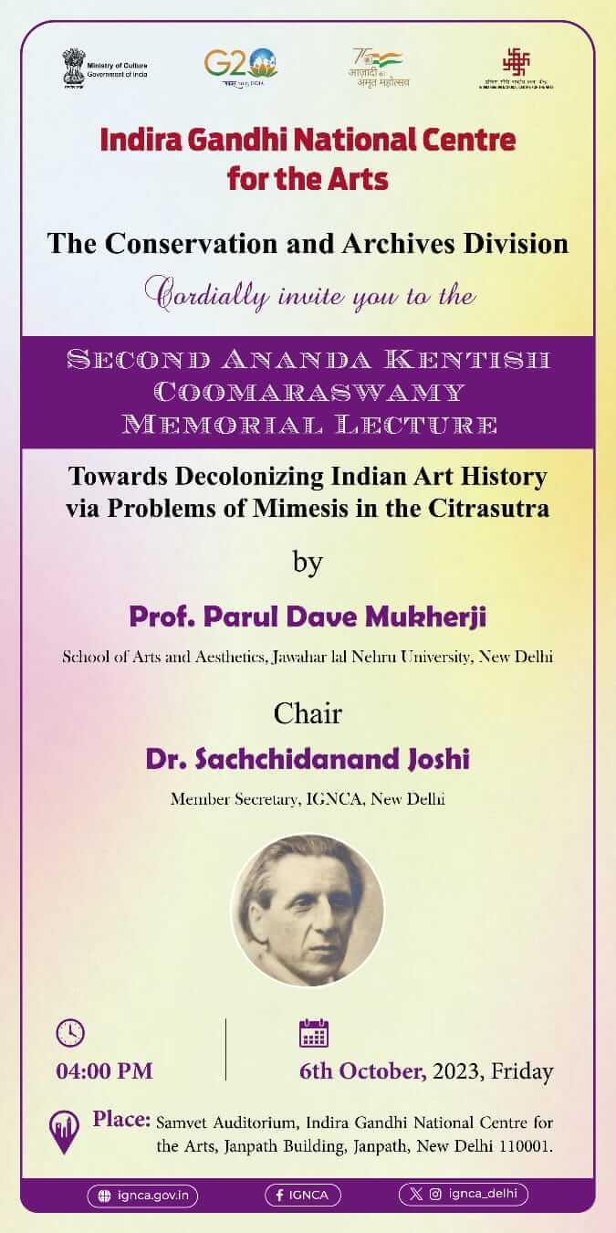 Second Ananda Kentish Coomaraswamy Memorial Lecture