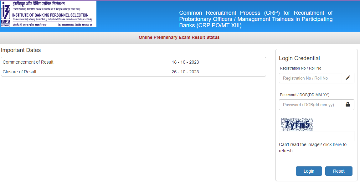 IBPS PO Prelims Result 2023