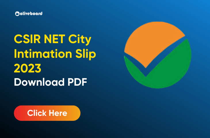 CSIR NET City Intimation Slip 2023