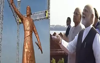PM Modi unveils grand statue of Chhatrapati Shivaji Maharaj at Rajkot Fort in Sindhudurg district