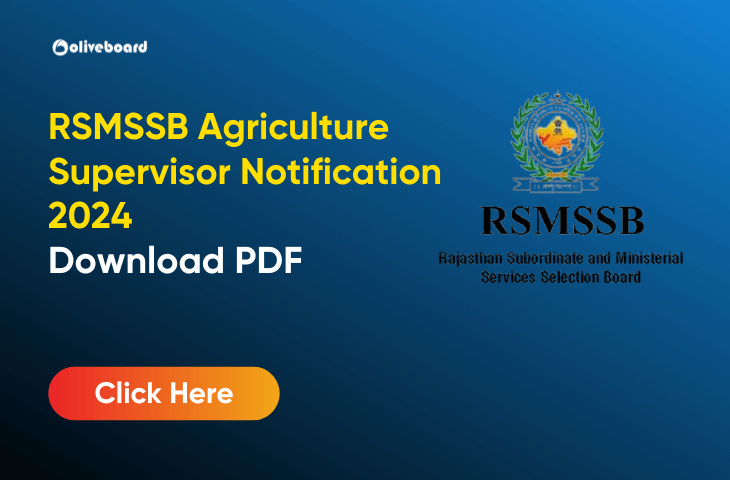 RSMSSB Agriculture Supervisor Notification 2024