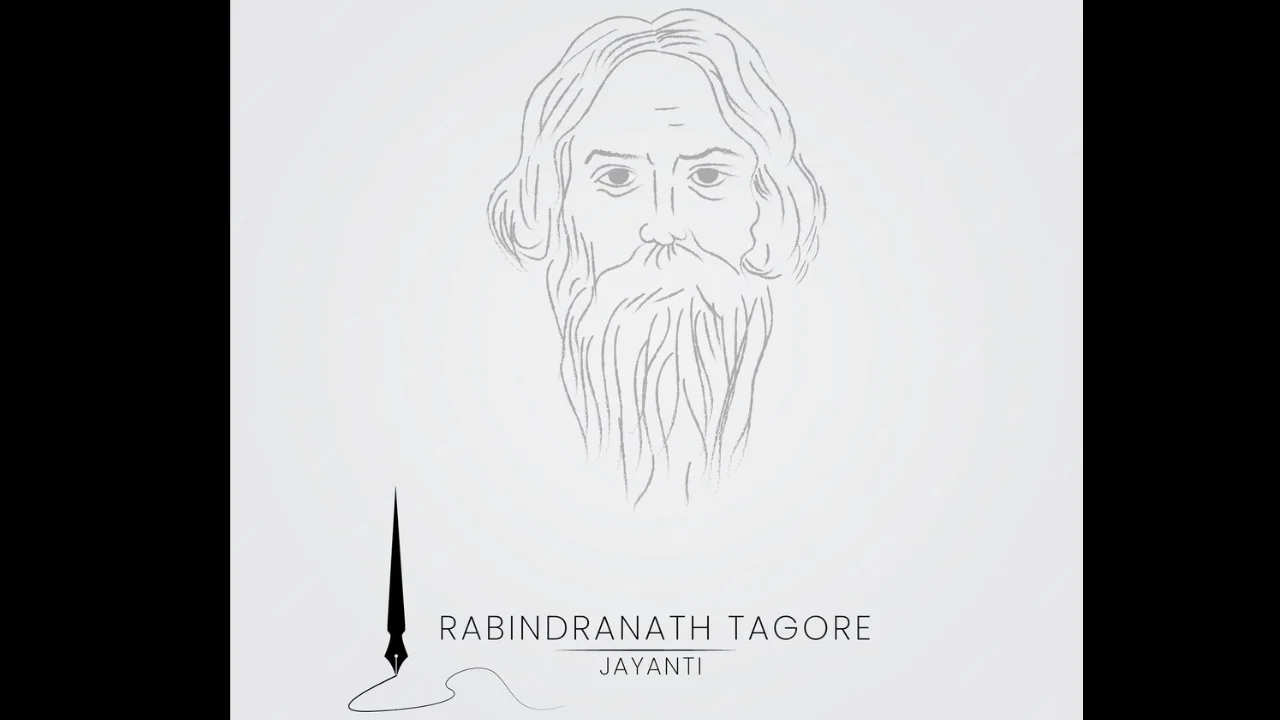 Potrait of Rabindranath Tagore Original Charcoal on Paper - Etsy