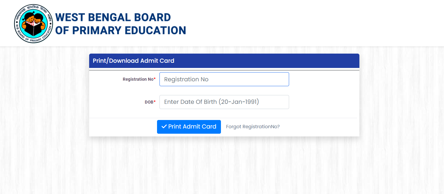 WB Primary TET Admit Card 2023 