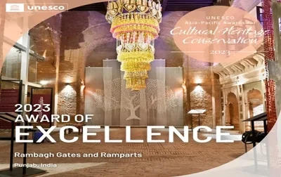 UNESCO awards the Rambagh Gate & Ramparts project the highest honor, the Award of Excellence for inclusivity & access to a broader community