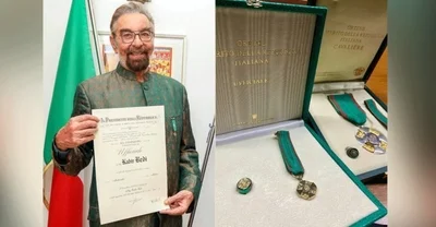 Veteran actor Kabir Bedi was awarded Italy's civilian honor 'Order of Merit'