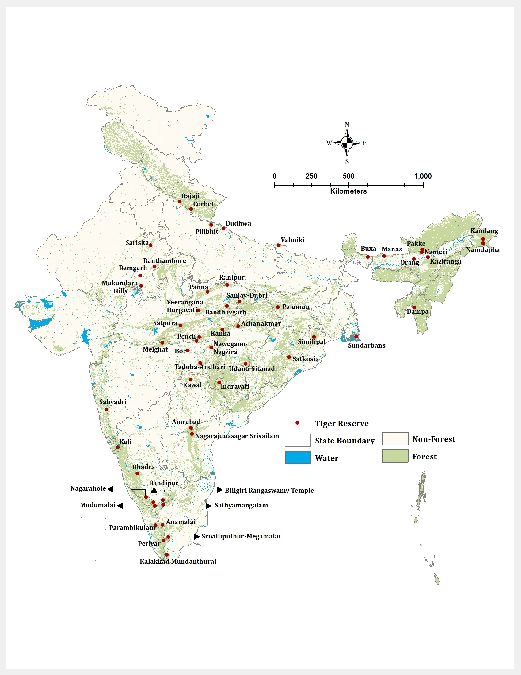 List of all Tiger Reserves in India