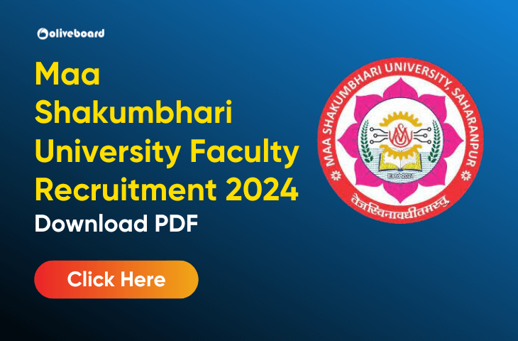 Maa Shakumbhari University Faculty Recruitment 2024