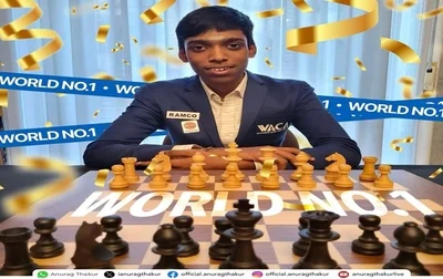 Rameshbabu Praggnanandhaa surpasses Viswanathan Anand to become India's number-one Chess player