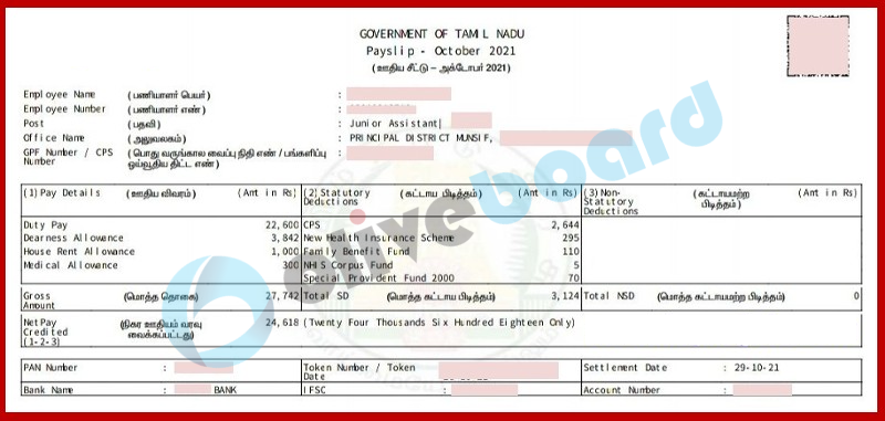 TNPSC Group 4 Salary Slip 